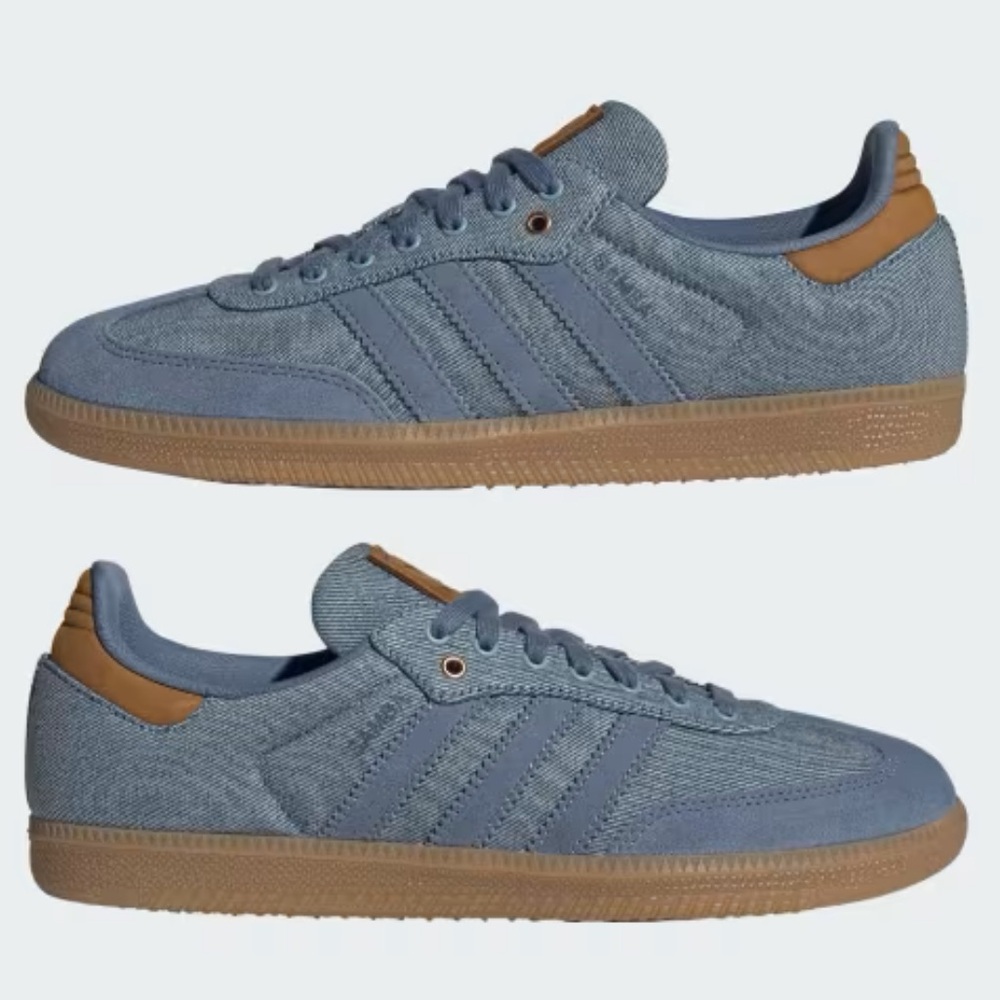 🩵 ADIDAS SAMBA DENIM LIGHT BLUE 🩵 - Picture 2 of 5